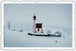 Weihnachtskarte 17 Winter Schnee Villnöss St. Magdalena Ranui Johanneskapelle Das Winterkirchlein